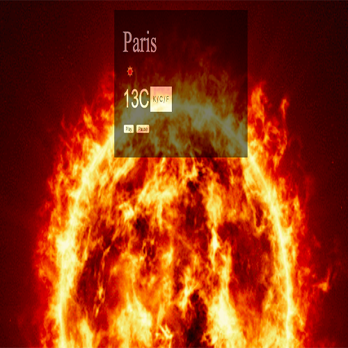 The app can get you location and change your screen accordingly to your local weather conditions.